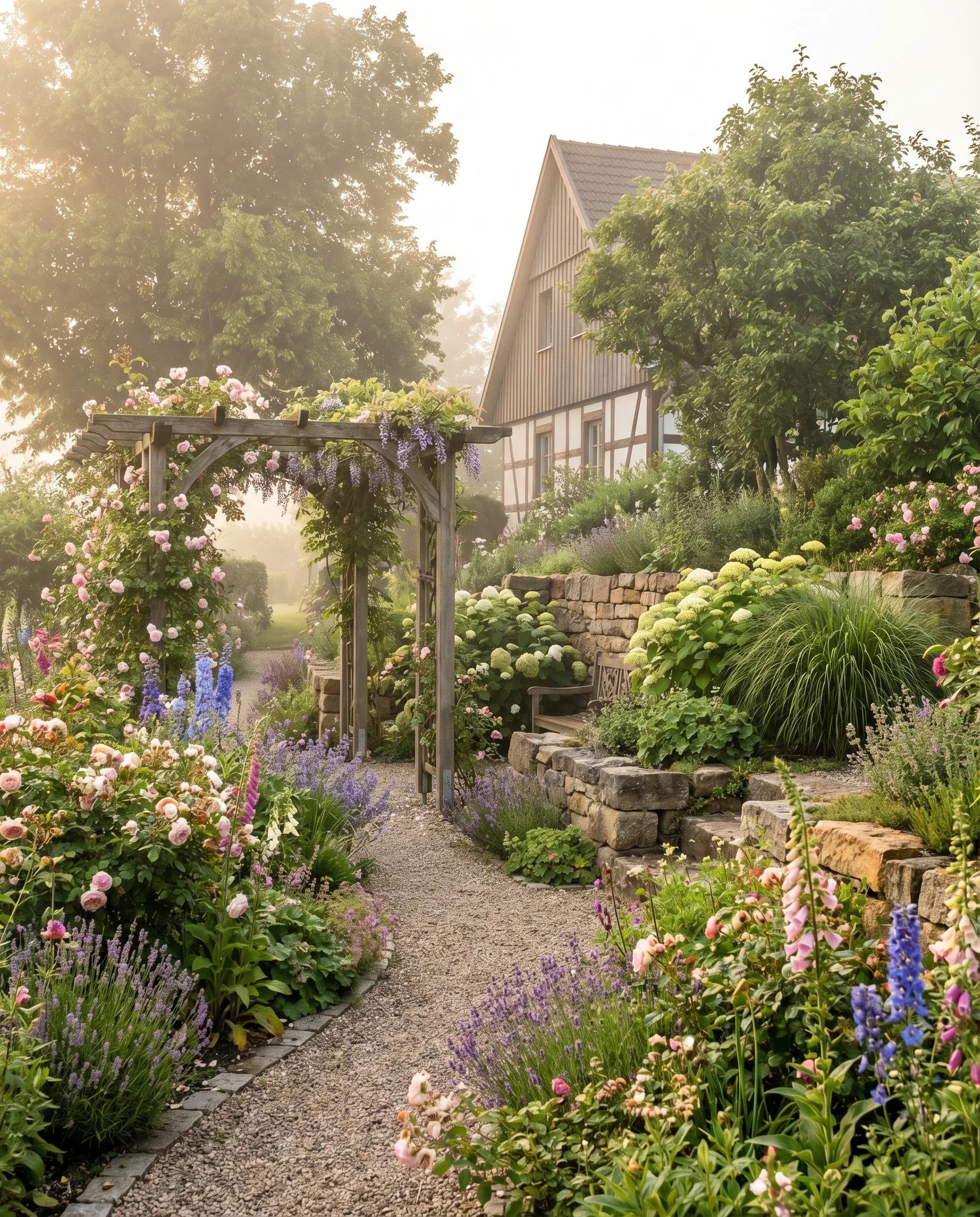 Cottage-Garten: Romantische Gartengestaltung mit Struktur und Leichtigkeit
